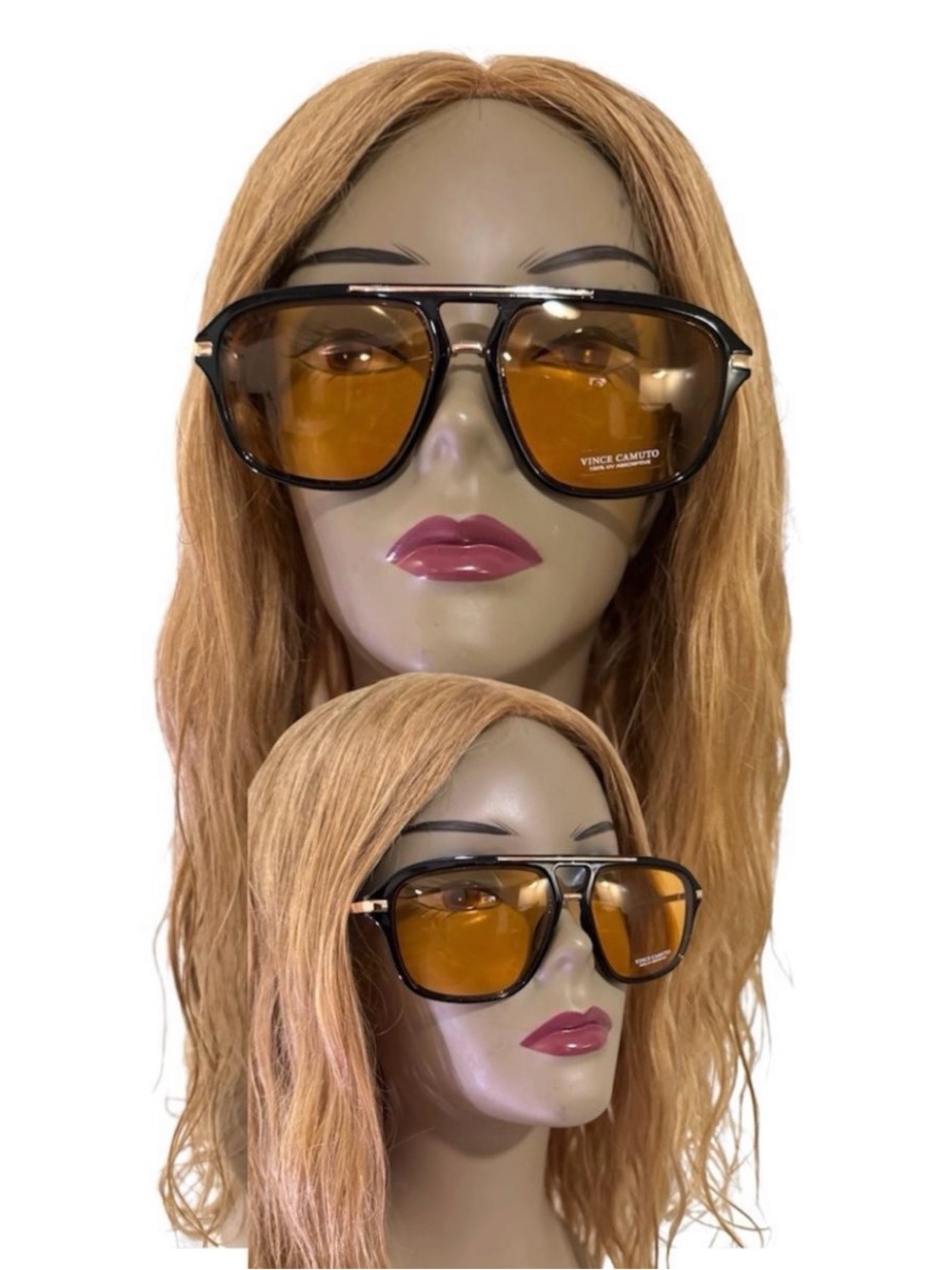 Vince Camuto Black Frame Sunglasses with Amber Lenses “Back In Stock”
